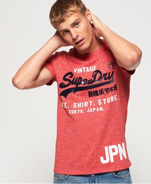 Superdry Ing Shop Duo Férfi Pólók Piros | KMJNI4509